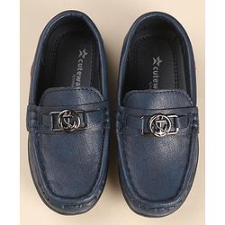 Cute Walk by Babyhug Slip On Loafers - Navy Blue - Image 7